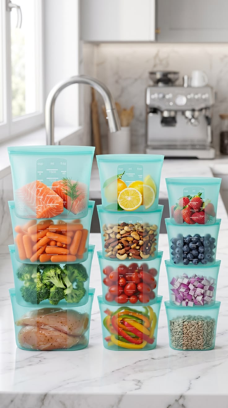 FreshSeal™ Reusable Silicone Food Storage Bags